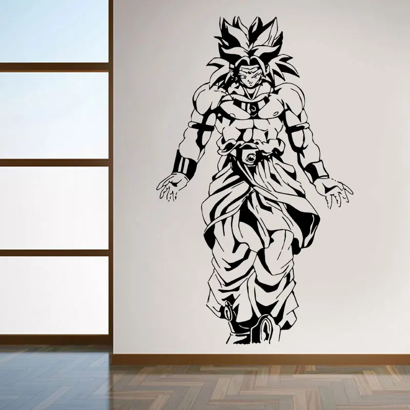 Autocollant mural vinyle Dragon Ball z Broly Anime dessin animé