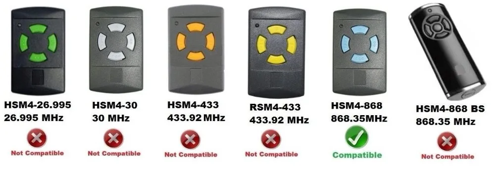 Hormann hsm2, hsm4, hs1, hs2, hs4, hse2, hsz1, hsz2, hsp4, hsp4-c, hsd2-A 868 МГц пульт дистанционного управления сменный передатчик