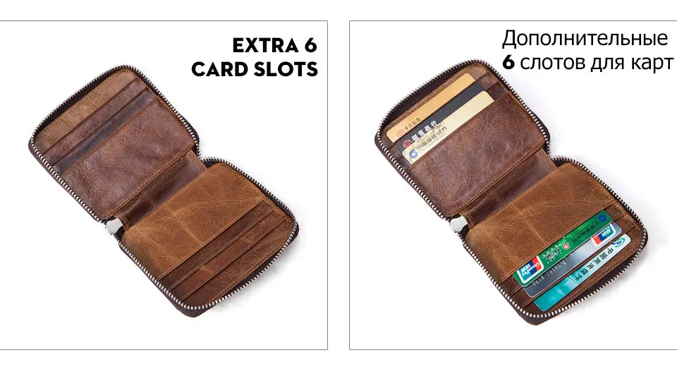 5 men wallets genuine leather