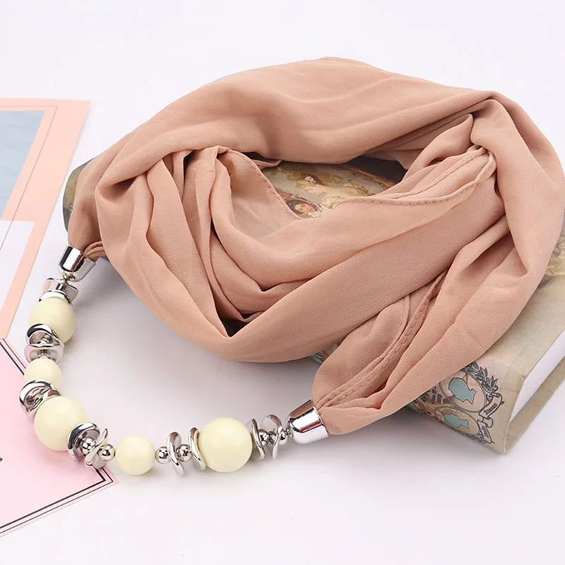 

LaMaxPa New Design Pendant Scarf For Women Accessories Hijab Female Elegant Pendants Scarf EP Resin Alloy Pendant Scarf For Lady