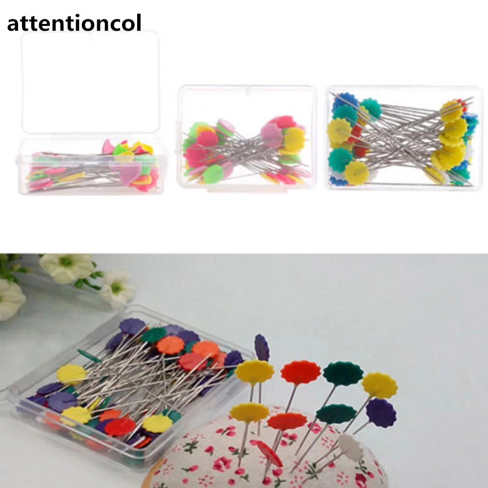 Aliexpress.com : Buy 50X Patchwork Sewing Pins Flower Button Head Pins ...