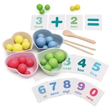 Дети Монтессори деревянная прищепка Новинка! фигурные бусины Практика палочки дозирующая детская ложка для игры Цвет сортировка, совпадение клип бусины математические игрушки рассчитывать головоломка настольная игрушка