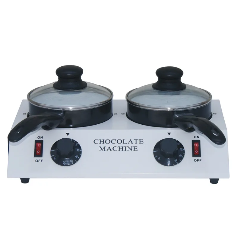 

Double dipping pots electric chocolate melting machine warmer melter pan