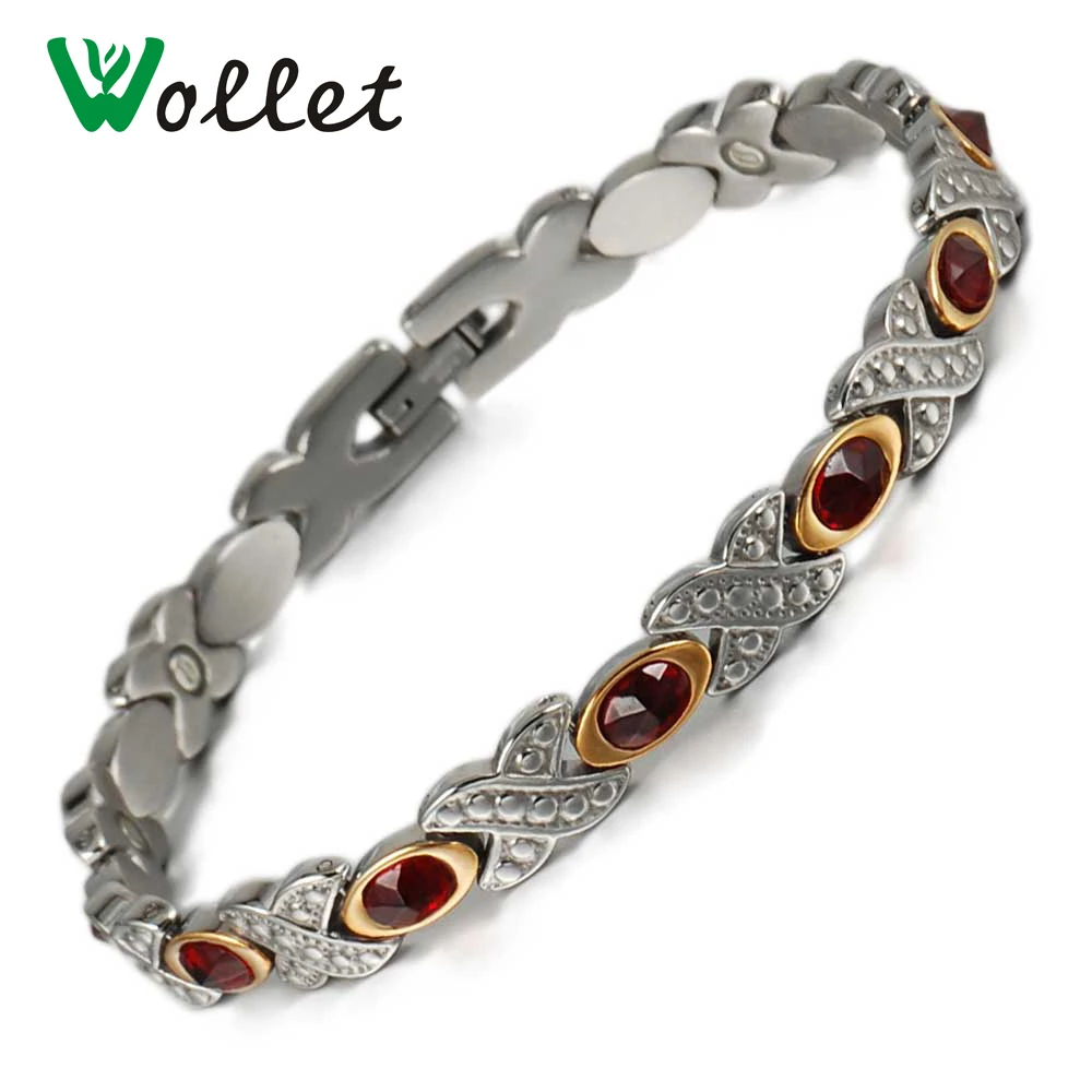 Buy Wollet Jewelry 22cm Red Cubic Zirconia Healing