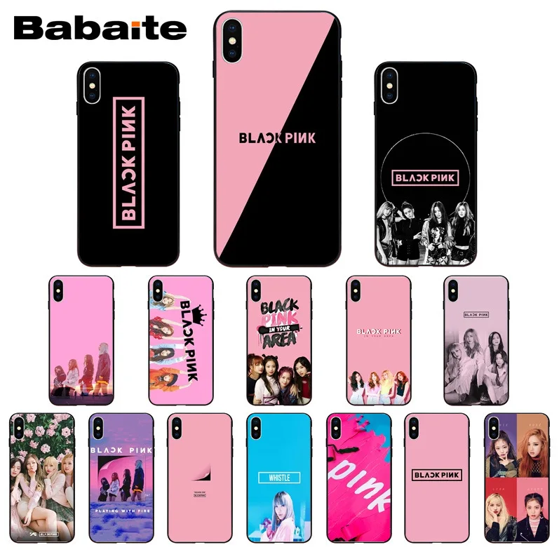 cases kpop 11 iphone PINK BLACKPINK kpop Phone Case BLACK collage Soft Black