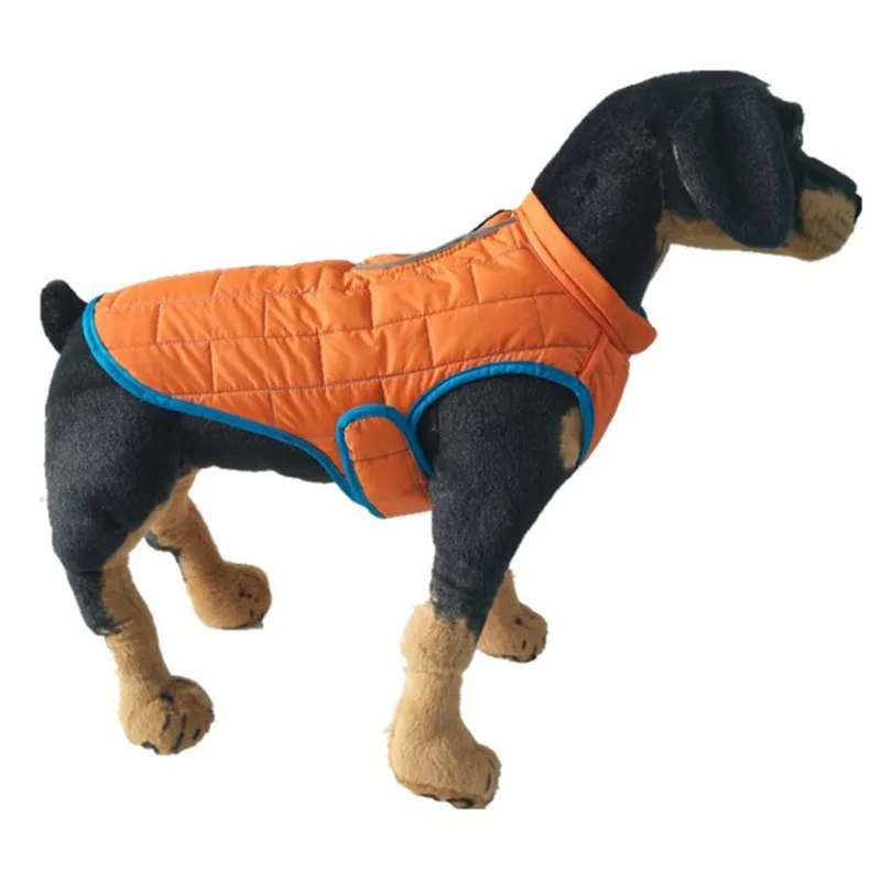 Outdoor Dog Jacket Polyester Fleece Lined Dog Coat Waterproof Dog Vest