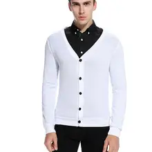 Для мужчин весна Твердые Кардиган Свитеры для женщин v-образным вырезом кнопка Свитеры для женщин Однобортный тонкий свитер Длинные рукава рубашка первоклассника платье-свитер