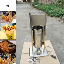 7L Коммерческая нержавеющая сталь Вертикальная колбаса писака машина для наполнения мяса колбасы испанские Чуррос(печенье) машина для производства