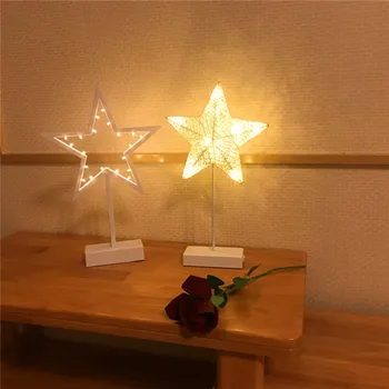 

New arrival Night lamp kids star heart night light with AA dry herb battery power Girls Bedroom Decorative Table Lamp Kids Gift