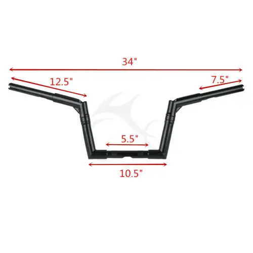 Руль для мотоцикла 8 &quot1 1/4&quot опора на руль Harley Sportster 883 1200 XL Forty Eight Dyna Lowrider Black|Руль