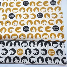 Полуметр медведь звезды саржа с принтом хлопковая ткань для DIY рукоделие швейный материал домашний текстиль постельное белье CR-A213