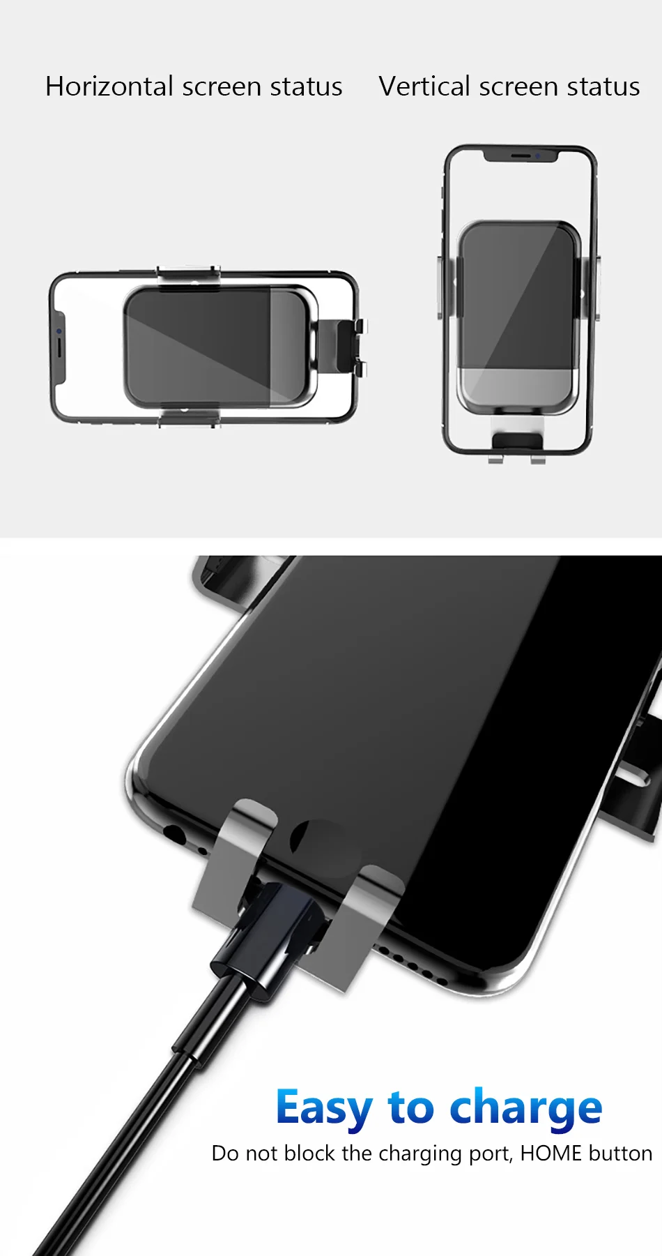 !ACCEZZ 2 in 1 510W Fast Car Wireless Charger For iPhone 8 X XS Xiaomi 7 8 Samsung S8 Phone Wireless Charging Auto Stand Holder (9)
