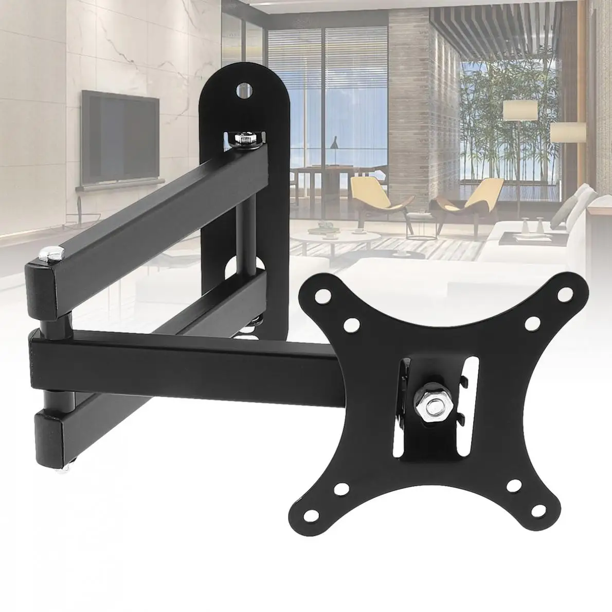 Universal TV Wall Mount Bracket Flat Panel TV Support 10 Degrees Tilt with Small Wrench for 10 - 26 Inch LCD LED Monitor Universal TV Wall Mount Bracket Flat Panel TV Support 10 Degrees Tilt with Small Wrench for 10 - 26 Inch LCD LED Monitor