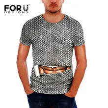 FORUDESIGNS Funny 3D T Shirts for Men,Fashion 2017 Men`s T-shirt,Muscle Design Tee Shirts,Summer Short Sleeve Mens Tshirt homme