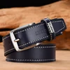 Men's Leather High Quality Classic Belt Alloy Pin Buckle Men's Matching Jeans Business Cowhide Belt Black Color Dark Brown Color ► Photo 2/6