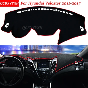 

Car Styling Dashboard Avoid Light Pad Polyester For Hyundai Veloster 2011-2017 Instrument Platform Desk Cover Protective Mats