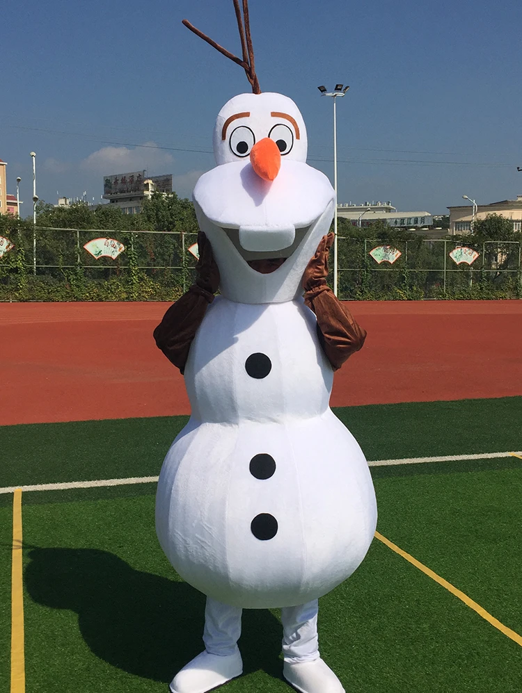 Adult New Smiling Olaf Mascot Costume Snowman Clothing Cartoon Character Costume Adult New Smiling Olaf Mascot Costume Snowman Clothing Cartoon Character Costume