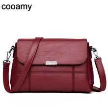 Лоскутная Женская сумка-мессенджер из искусственной кожи высокого качества, черные кожаные маленькие женские сумки на плечо, прошитая сумка через плечо, клатч