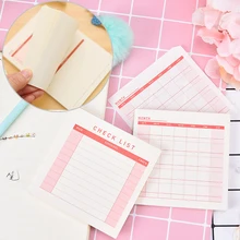 Lista de verificação de mesa planejamento de papel almofadas de memorando agenda de escritório planejador adesivos memória crads