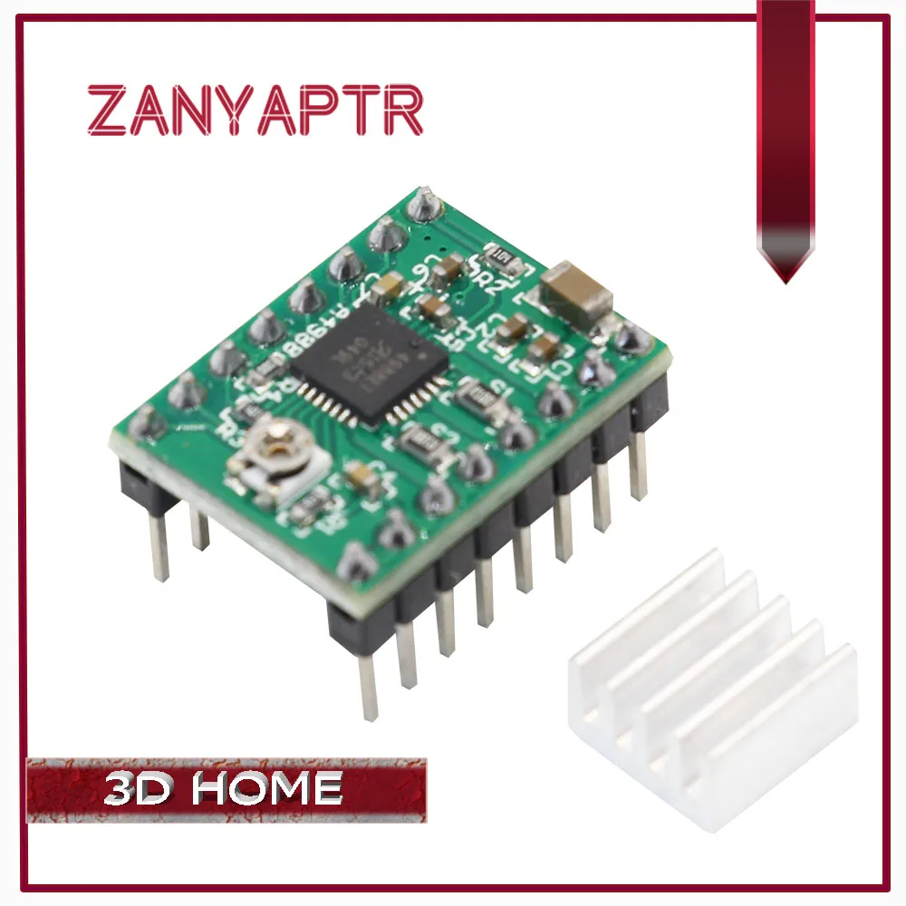 

3D Printer Reprap Stepper Driver A4988 Stepper Motor Driver Module with Heatsink