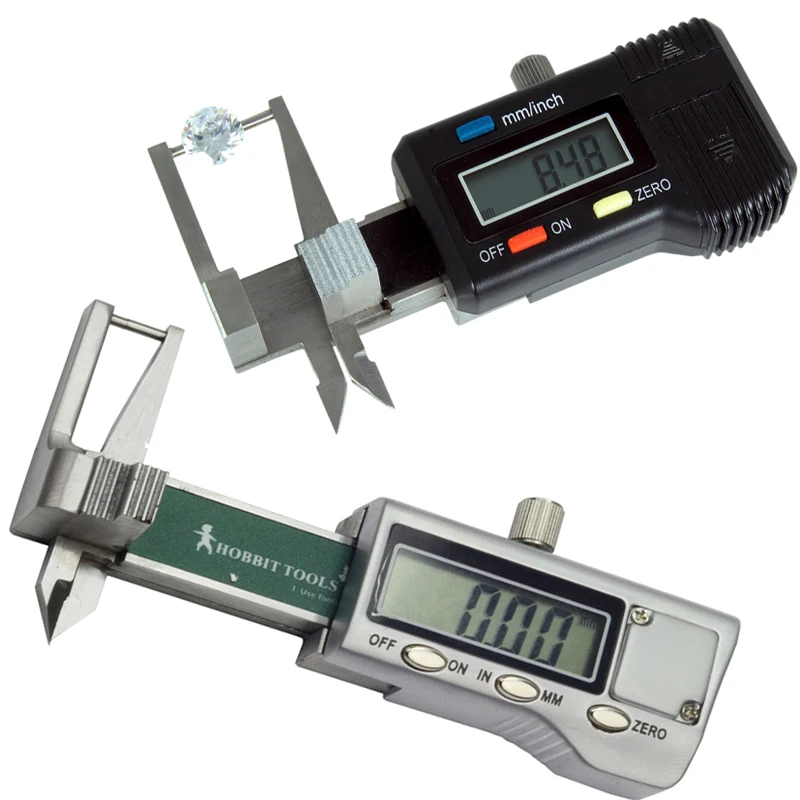 

0-25mm Mini Pocket Digital Jewel Gem Gemstone Thickness Gauge Caliper with 0.01mm Reading Diamond Measure Tool