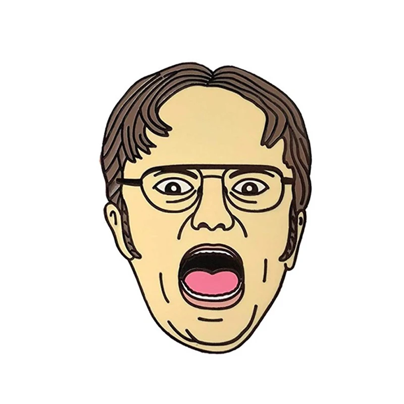 Dwight Schrute Rainn Wilson эмалированная булавка с отворотом | Дом и сад