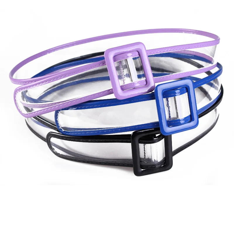 

PVC transparent plastic belts female fashion personality joker women belt