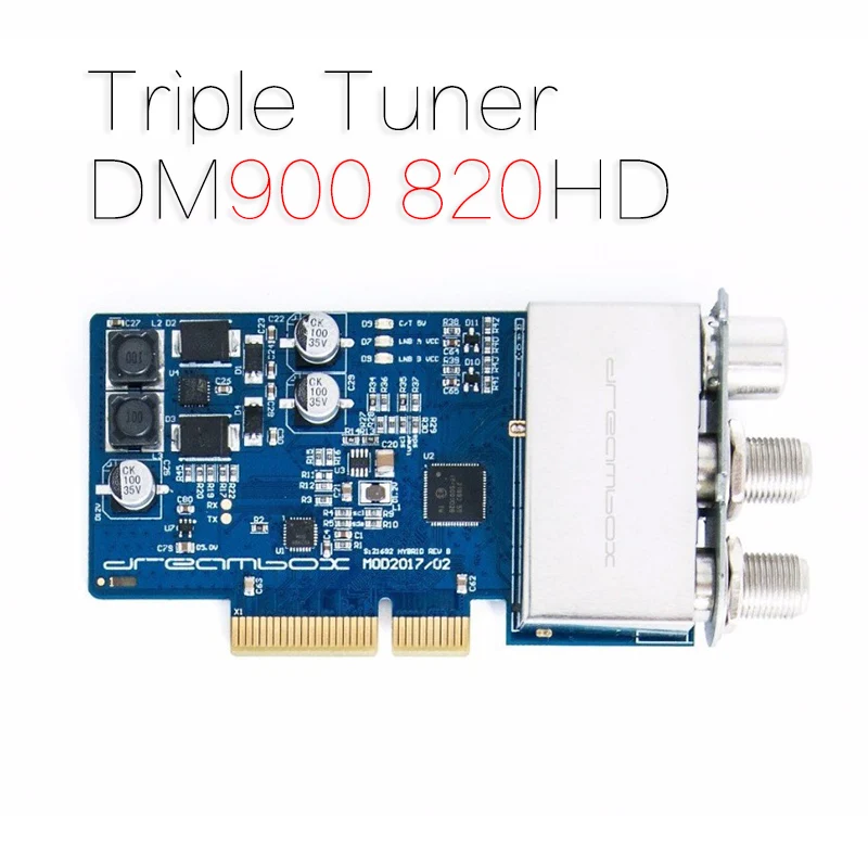 

Dream 3 in 1 Triple Tuner 2x DVB-S2 1x DVB-C/T2 For DM900 UHD DM7080 HD DM820 HD