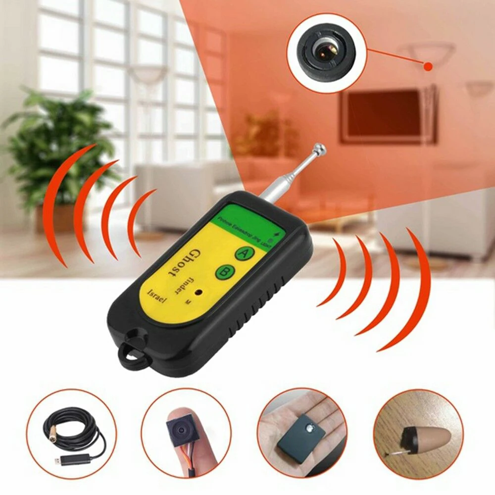 100-2400 MHZ GSM Alarm Wireless Signal RF Detector Tracer Mini Camera Finder Ghost Sensor Device Radio Frequency Check 1pcs