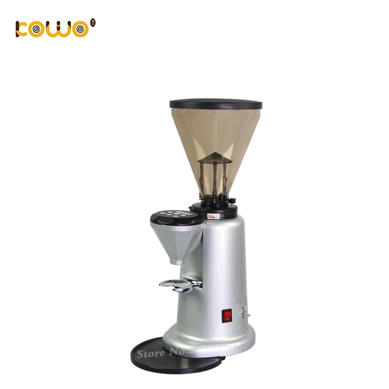 

Professional conical hopper espresso coffee grinder automatic electric 6-9 kg/hour coffee maker machine flat wheel burr mill