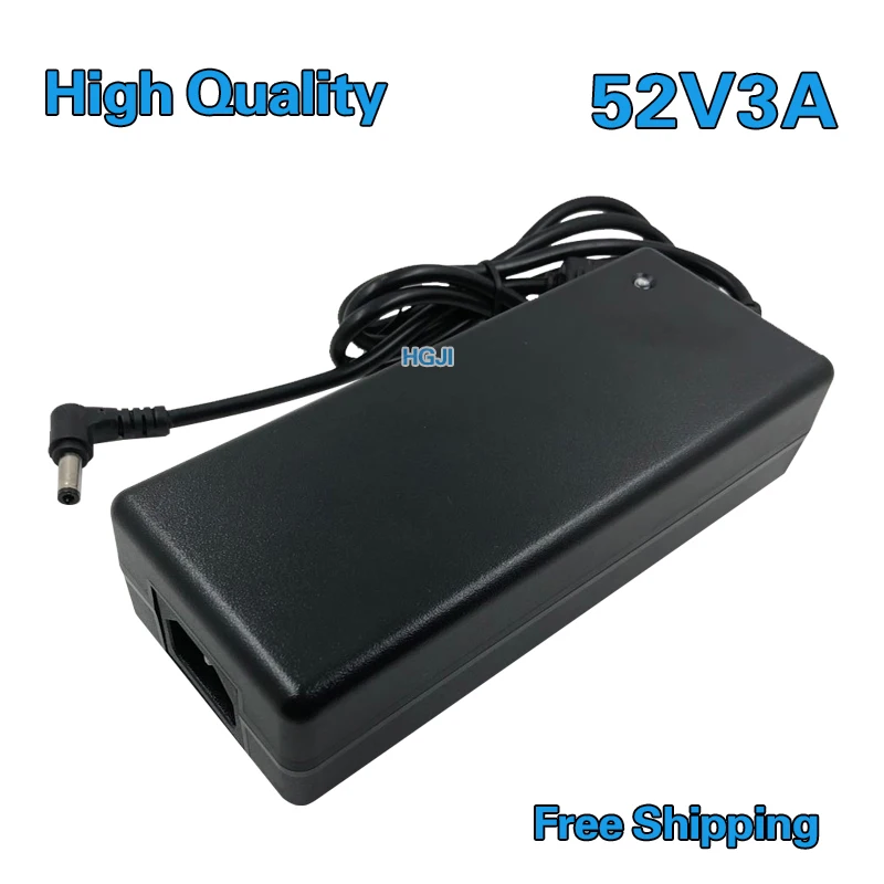

High Quality AC100V-240V Converter Adapter to DC 52V 3A Power adapter supply 1pcs free shipping DC52V 2.5A 2.8A dc 5.5*2.5/2.1mm