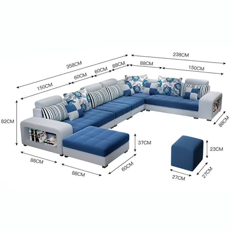 غرفة المعيشة طقم أريكة الأثاث المنزلي الحديثة القطن النسيج خشب متين إطار إسفنجة لينة U شكل مخصص OEM المنزل مجموعة اثاث غرفة المعيشة طقم أريكة الأثاث المنزلي الحديثة القطن النسيج خشب متين إطار إسفنجة لينة U شكل مخصص OEM المنزل مجموعة اثاث