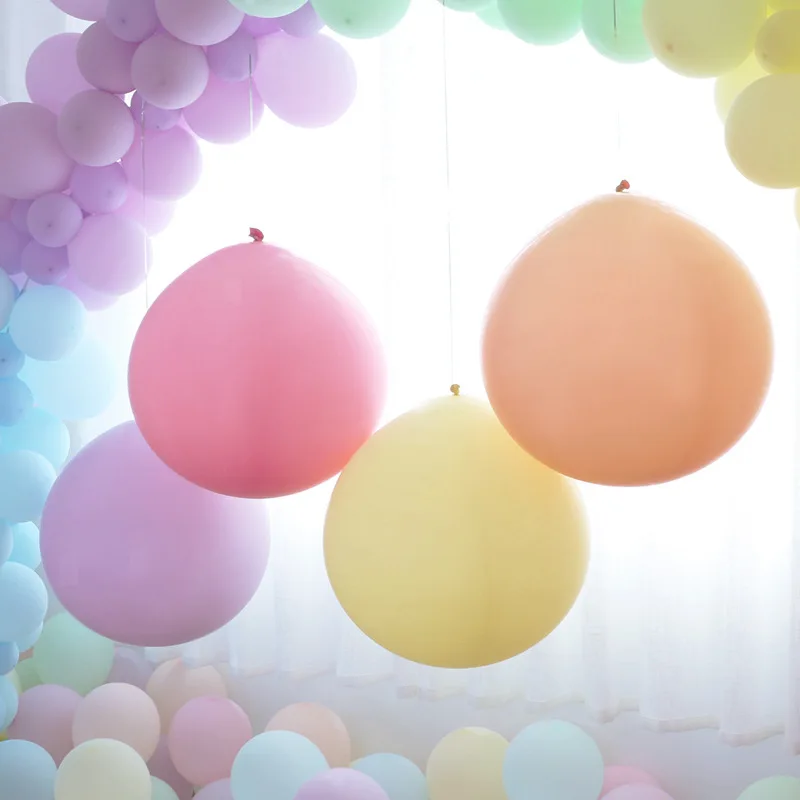 

36 inch Macaron Ballon Extra Large Round Helium Latex Balloon Wedding Layout Wedding Party Decorations Supplies Air Balloons