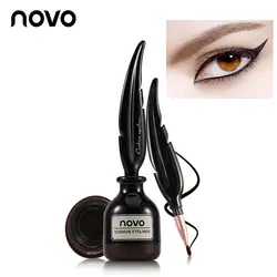 NOVO 2 цвета Новый перо Форма воздушной подушке жидкая подводка Make Up Гладкий Eye Liner Pencil Водонепроницаемый длительный косметика