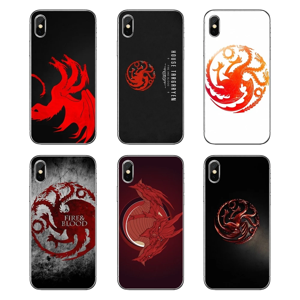 

For Huawei Honor 8 8C 8X 9 10 7A 7C Mate 10 20 Lite Pro P Smart Plus Transparent Soft Covers House Targaryen Game Of Throne Logo
