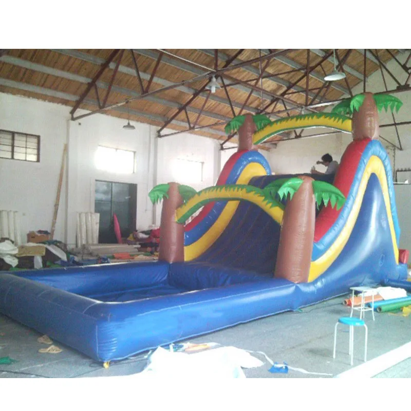 

PVC inflatable sports game inflatable slide and pool for amusement park outdoor inflatable slide