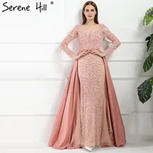 Роскошные вечерние платья в арабском стиле Дубаи, новинка, вечерние платья с длинным рукавом, украшенные кристаллами и бисером, vestido De festa BLA6172