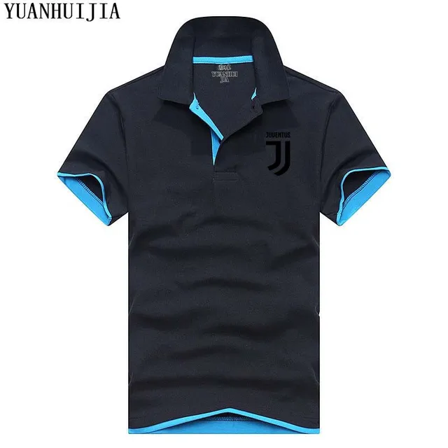 High Quality YUANHUIJIA Brand Summer Short Sleeve Polo Shirt Man Fashion Juventus Casual Men’s Polo Shirts Cotton Tops