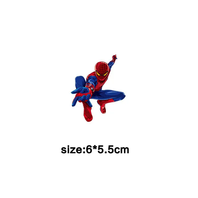 Человек-паук "," Бэтмен "," Железный стены стикеры сделай сам патчи для одежды трансферт thermocollants футболка балахон джинсовая parches termoadhesivos ropa - Цвет: Spiderman-4