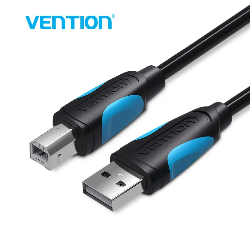 Vention USB 2,0 кабель для принтера тип A папа-папа B Синхронизация данных 10 м 1,5 м USB кабель для печати для Canon Epson сканер hp принтер USB - Цвет: A16 BLACK