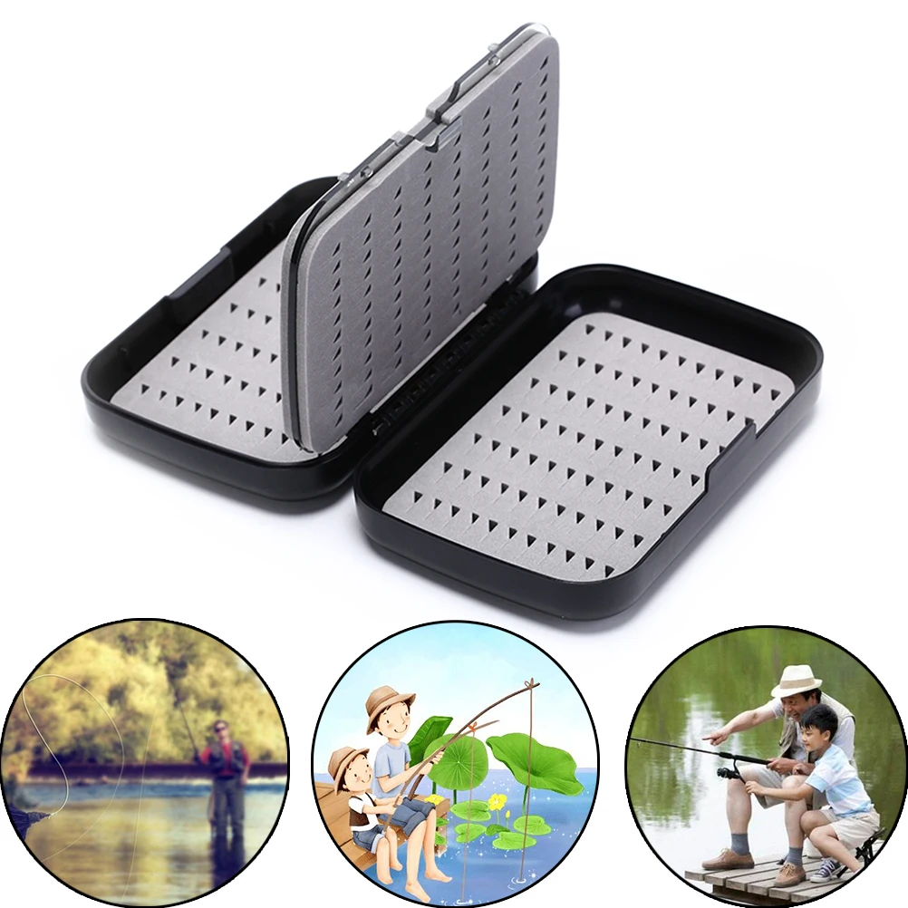 Fly Fishing Box Foam Double Side Waterproof Flies Lures Storage