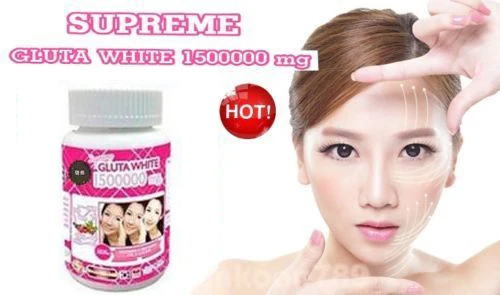 1x GLUTA 1500000 ультра сильное отбеливание глютатион белый против старения Бесплатная