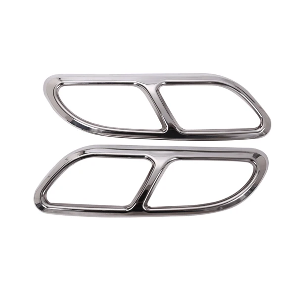 

304 Stainless Steel Polish Chrome Car Exhaust Outputs Tail Cover Frame Trim For Jaguar XFL 2017 Auto Accessories Car Styling