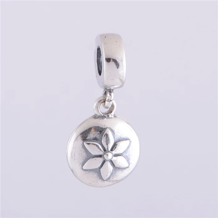 

New Arrival 925 Sterling Silver Flower Plum Branch Dangle Charm Beads Suitable for Brand Style Charm Bracelets & Bangles LW294