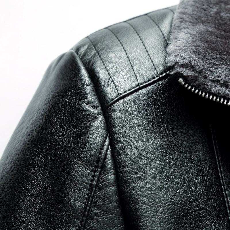  2019 Leather Jacket Men Soft PU Leather Jacket Male Business casual Coats Man Jaqueta Masculinas In
