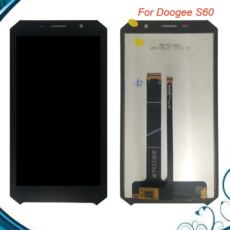 5 2 дюймовый ЖК-дисплей Doogee S60 + кодирующий преобразователь сенсорного экрана в
