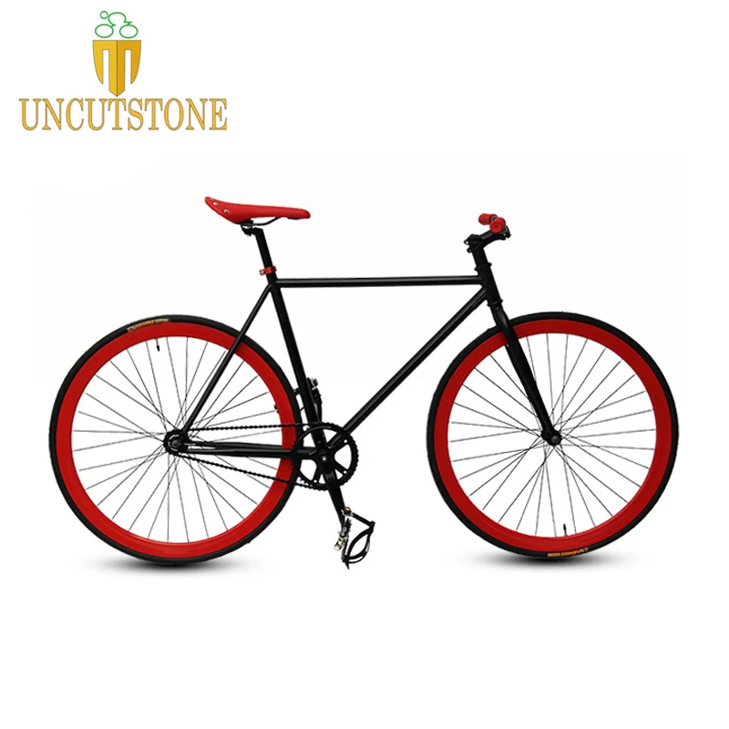 Sale fixie Bicycle Fixed gear bike 700C track bike  30mm Rim  52cm  48cm FRAME  Road Bike with Front  V brake 5