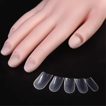 

HOT Practice Nail Art Left Hand Soft Training Display Model Hands Flexible Silicone Prosthetic Personal Salon Manicure Tools