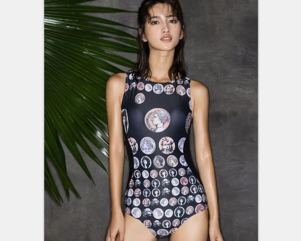 Sexy One Piece Swimwear Women 2017 Push Up Swimsuit Print Swim Suit Competition Training Bathing suit Bodysuit Briefs black Sexy One Piece Swimwear Women 2017 Push Up Swimsuit Print Swim Suit Competition Training Bathing suit Bodysuit Briefs black