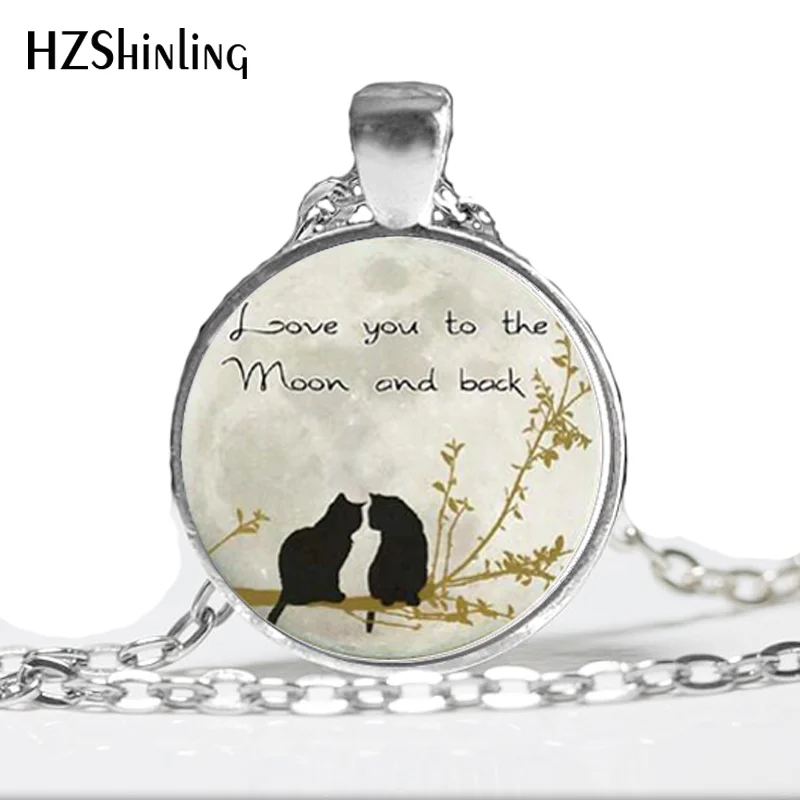 I love you to the moon and back подвеска Милая двойная Пара Ожерелье арт подарок на день